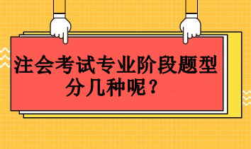 注會考試專業(yè)階段題型分幾種呢？