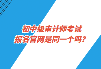 初中級(jí)審計(jì)師考試報(bào)名官網(wǎng)是同一個(gè)嗎？