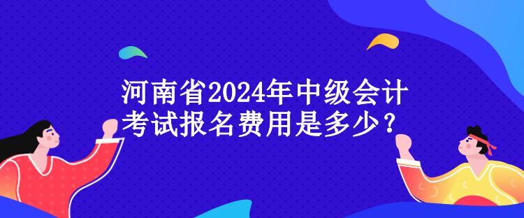 河南省2024年中級(jí)會(huì)計(jì)考試報(bào)名費(fèi)用是多少？