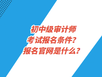 初中級(jí)審計(jì)師考試報(bào)名條件？報(bào)名官網(wǎng)是什么？