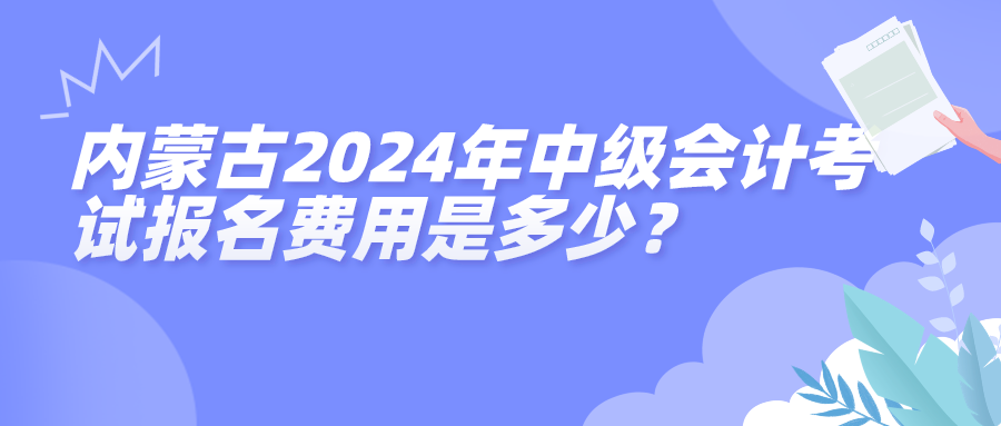 內蒙古2024中級會計考試報名費用