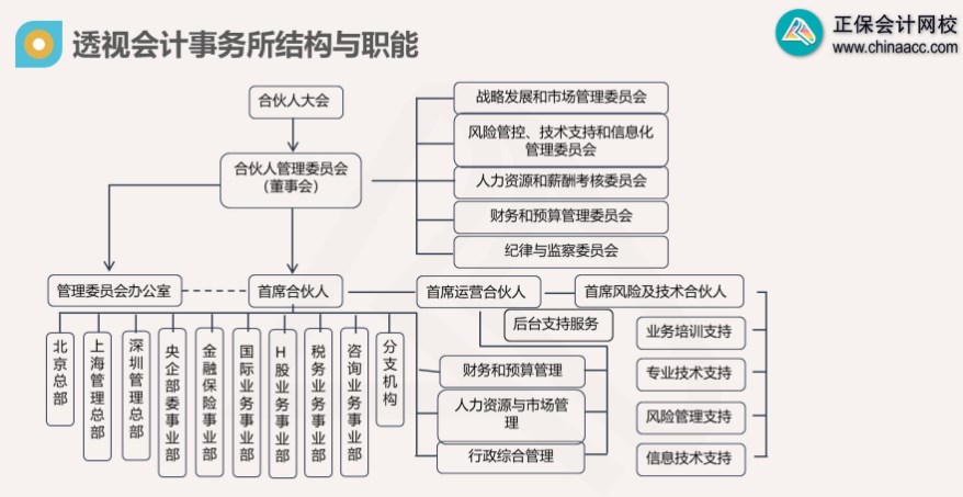 會計事務所結(jié)構(gòu)與職能示例