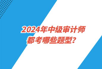 2024年中級審計師都考哪些題型？