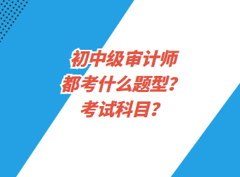 初中級(jí)審計(jì)師都考什么題型？考試科目？