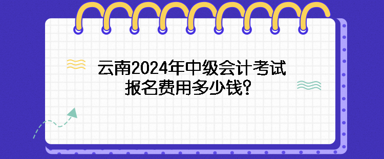 云南2024年中級會計考試報名費用多少錢？