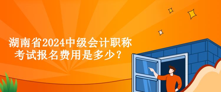 湖南省2024中級會計(jì)職稱考試報名費(fèi)用是多少？