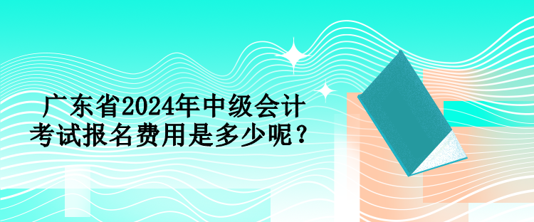 廣東省2024年中級會計考試報名費用是多少呢？