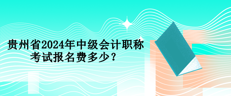 貴州省2024年中級會計職稱考試報名費多少？