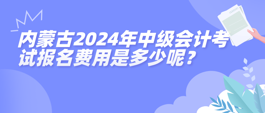 內(nèi)蒙古2024年中級會計考試報名費用