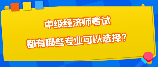 中級經(jīng)濟(jì)師考試都有哪些專業(yè)可以選擇？