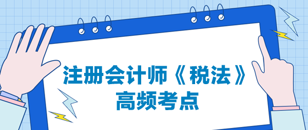 注冊會計師《稅法》高頻考點