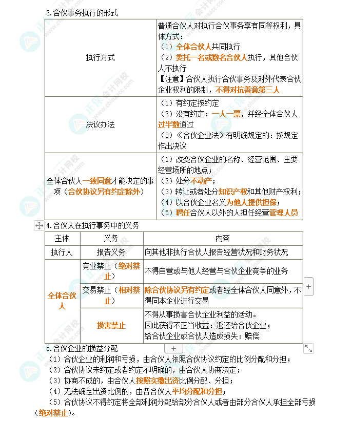 2024年注會《經(jīng)濟(jì)法》第5章高頻考點(diǎn)1：普通合伙企業(yè)的設(shè)立、財產(chǎn)與事務(wù)執(zhí)行