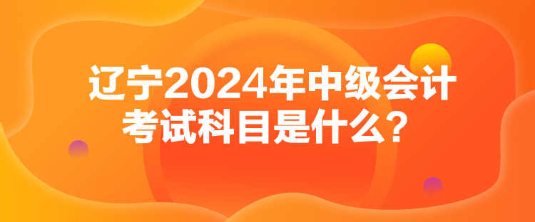 遼寧2024年中級會計(jì)考試科目是什么？