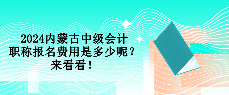 2024內(nèi)蒙古中級(jí)會(huì)計(jì)職稱報(bào)名費(fèi)用是多少呢？來看看！