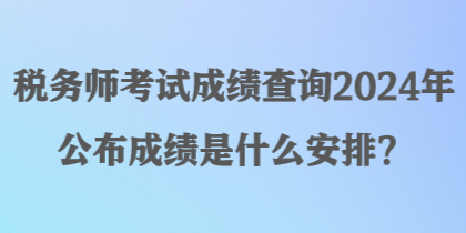 稅務(wù)師考試成績(jī)查詢2024年公布成績(jī)是什么安排？