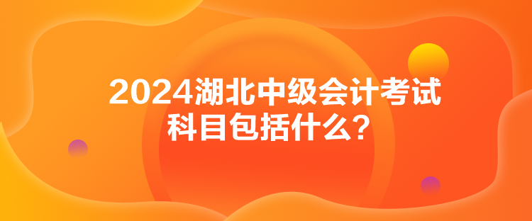 2024湖北中級會計考試科目包括什么？