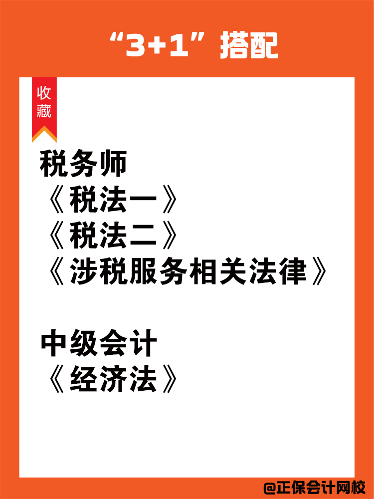 中級會計和稅務(wù)師一備雙考科目搭配！